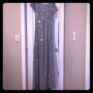 Adrianna Papell long beaded gown
